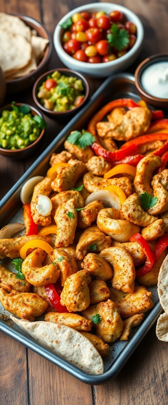 easy one pan chicken fajitas