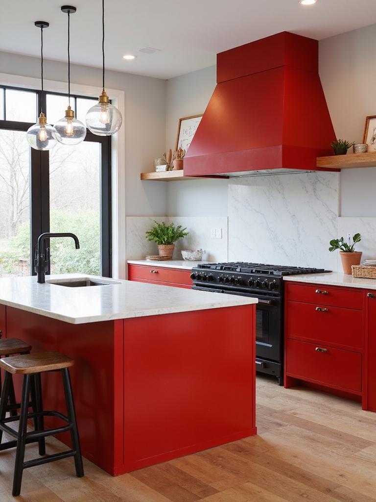 bold aged red focal piece