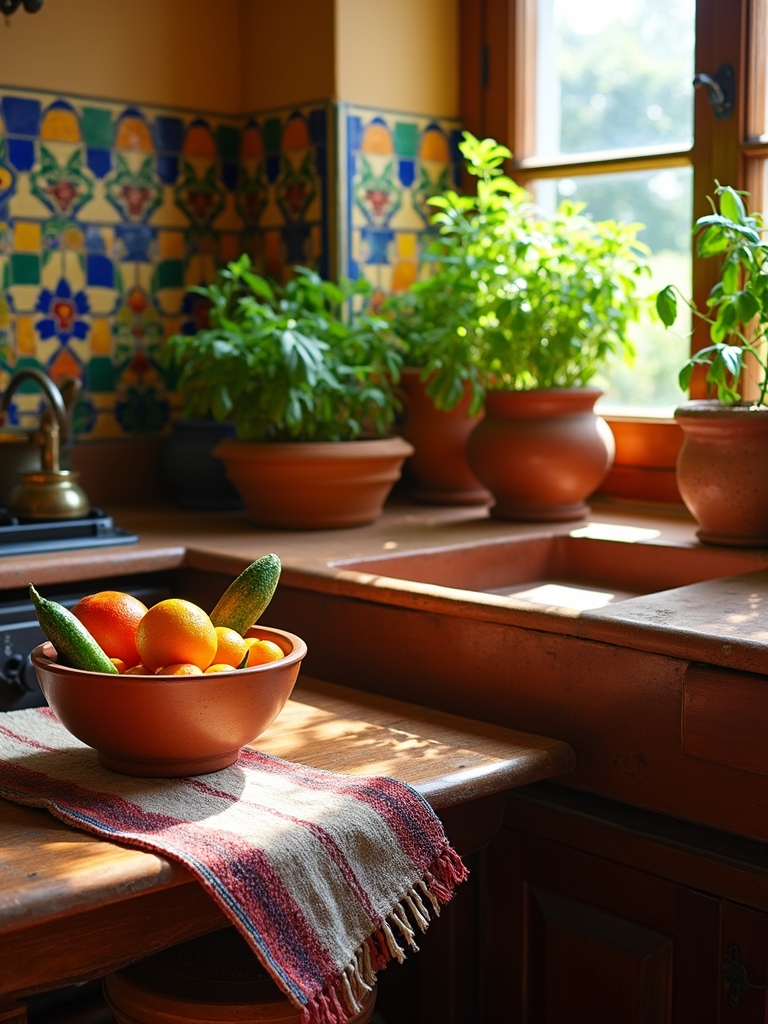 bold handcrafted rustic mexican kitchen