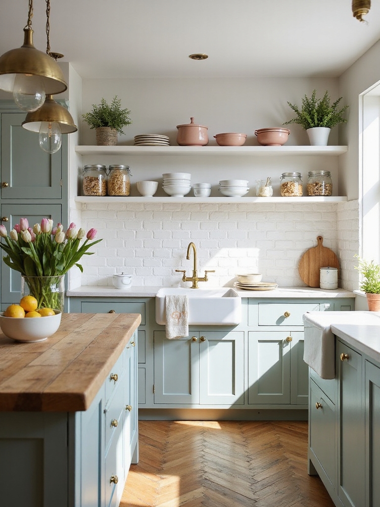 bright fresh spring kitchen decor