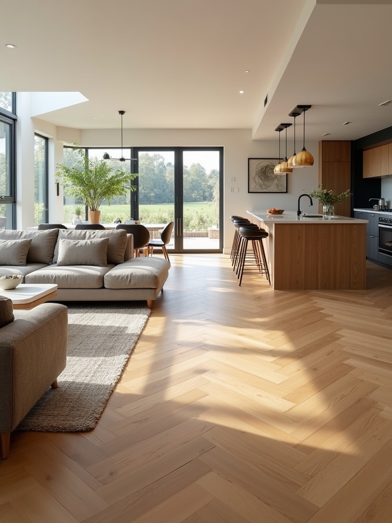 calm continuous wide plank flooring