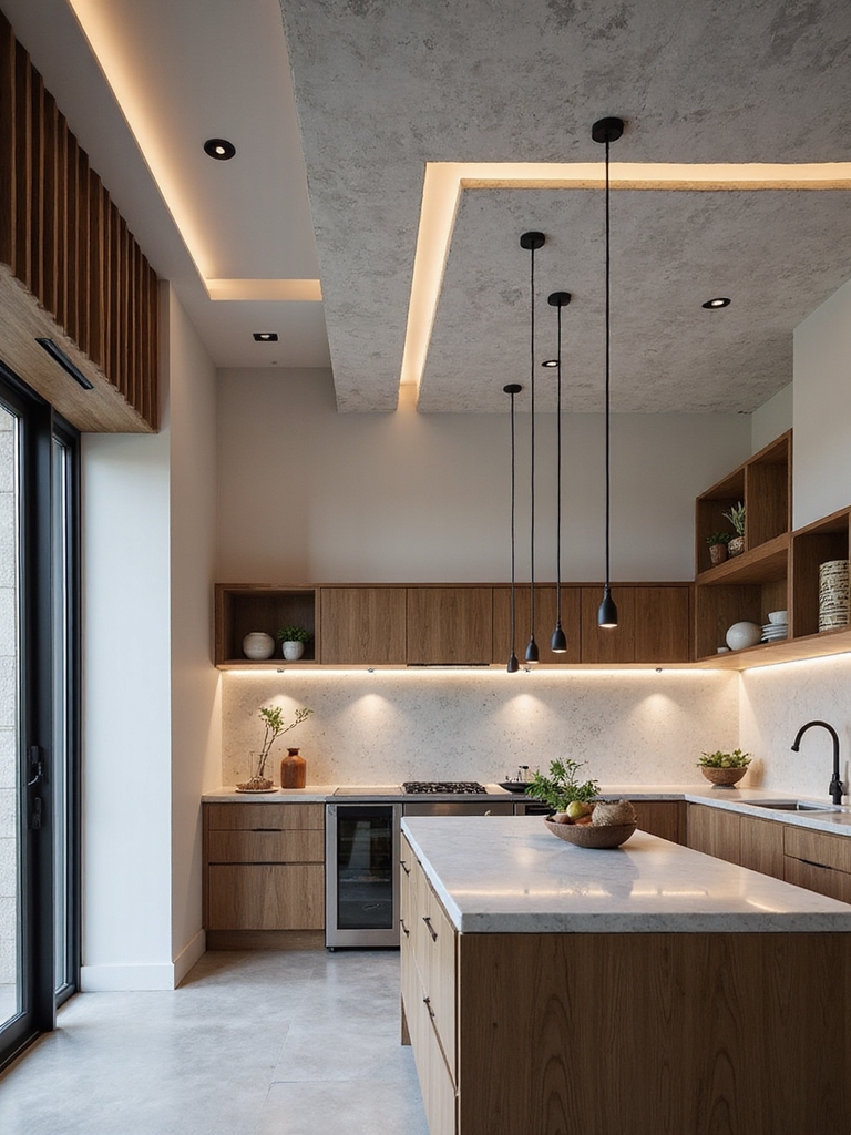 ceiling tailored to layout