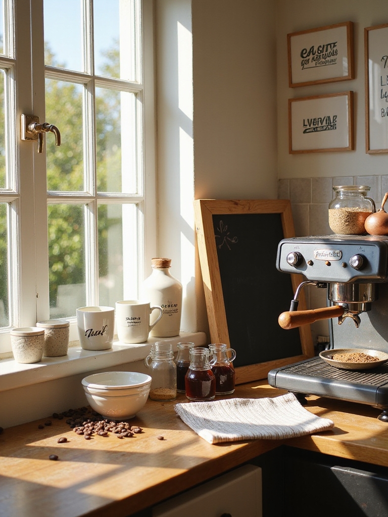 cheeky rustic coffee station