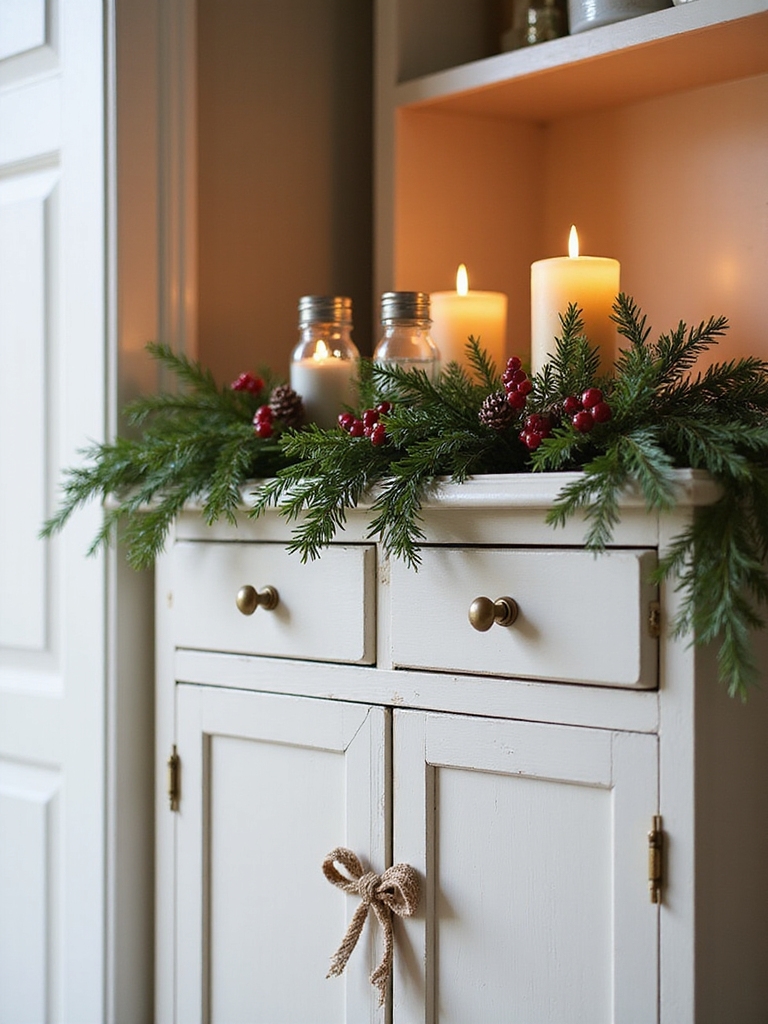 classic christmas cabinet accents