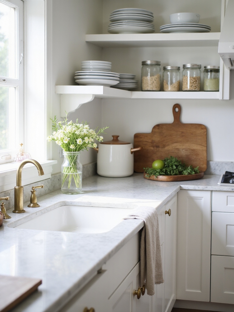 classic white kitchen accents