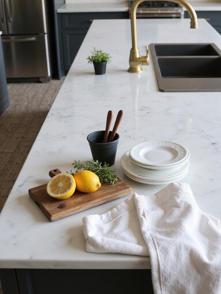 clear counters textured warmth