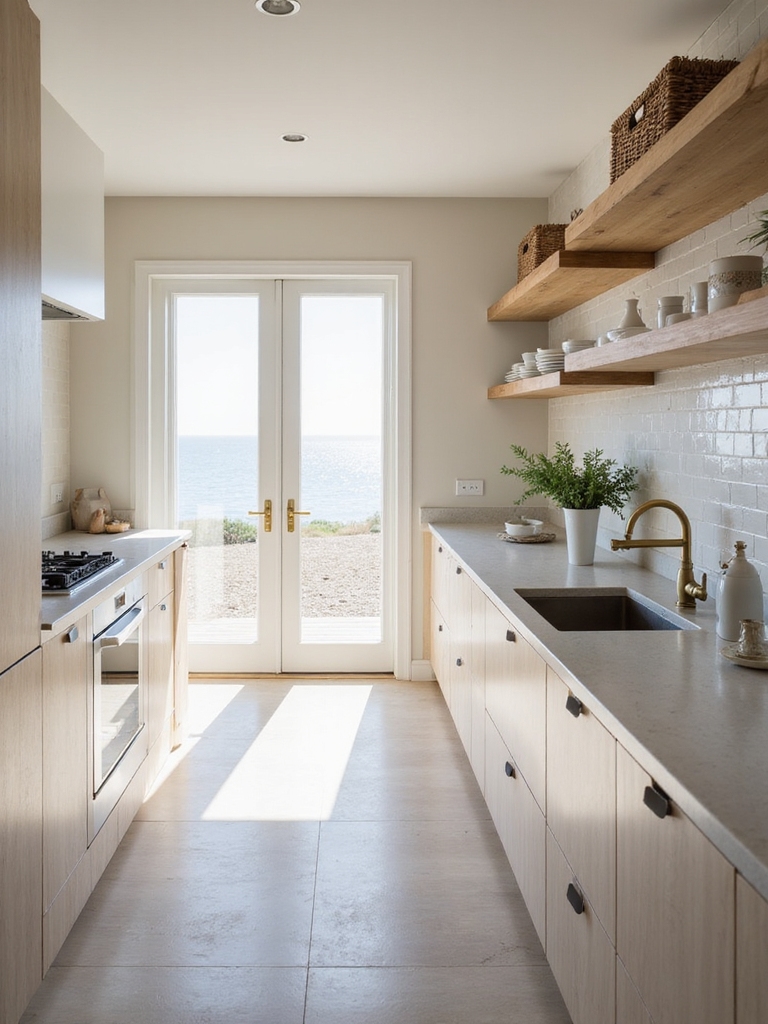 coastal kitchen clutter free storage