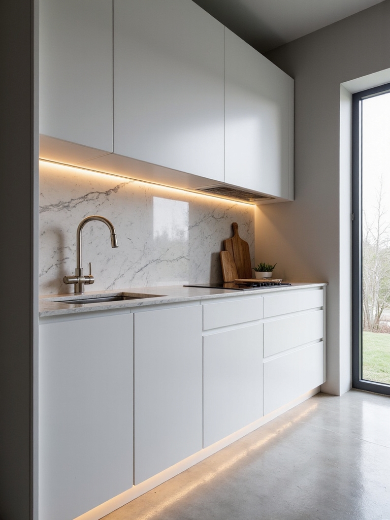 continuous countertop to wall flow