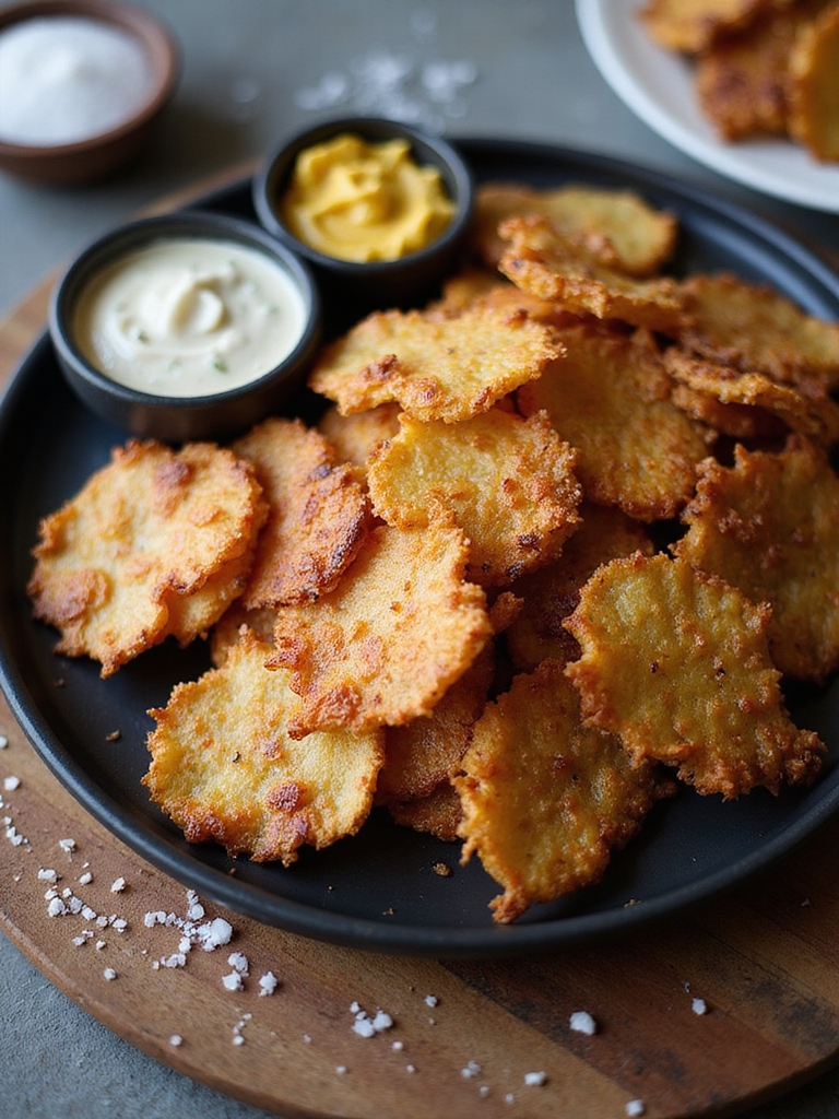 crispy roasted chicken skin chips