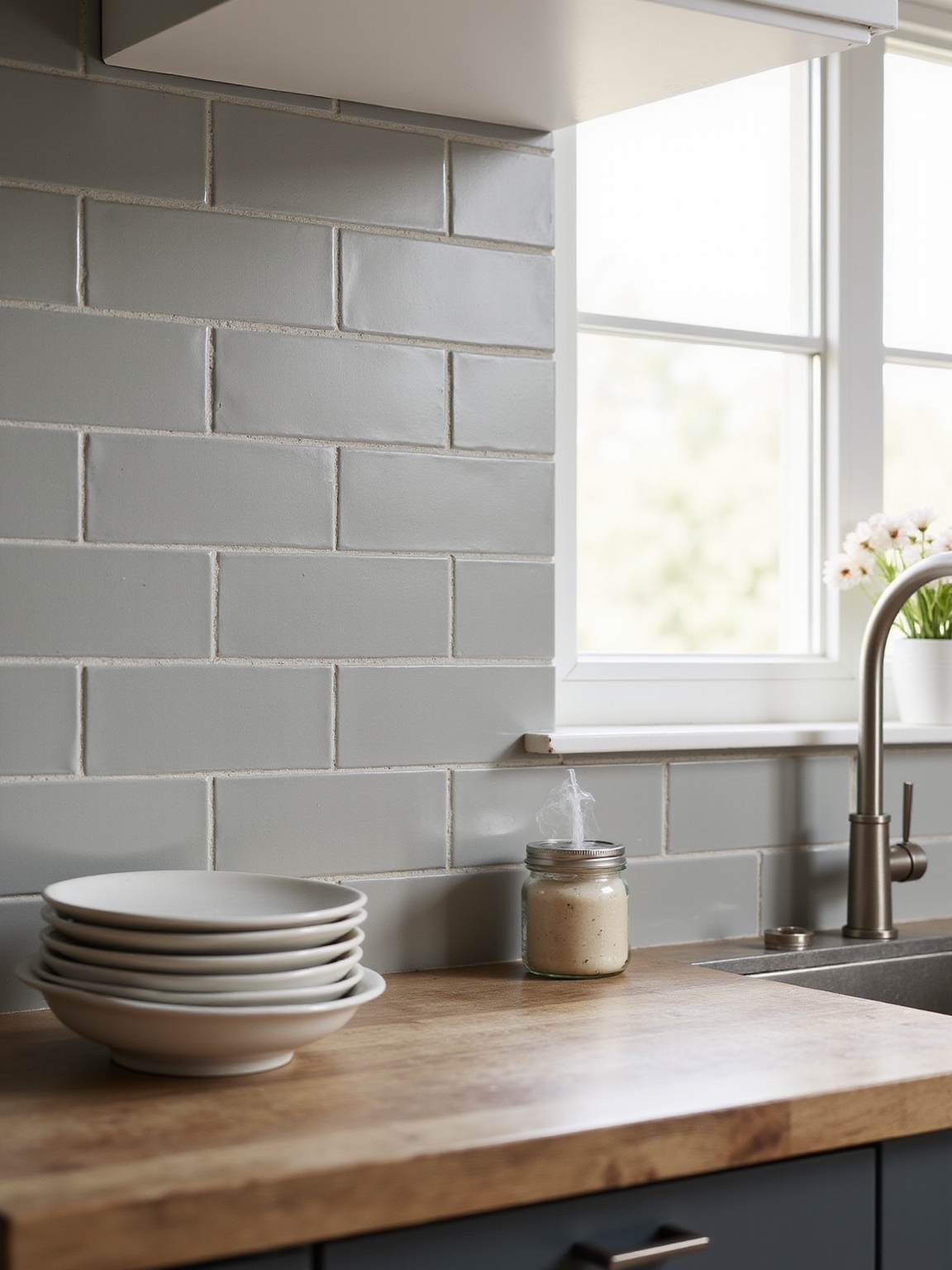 durable porcelain and ceramic backsplash