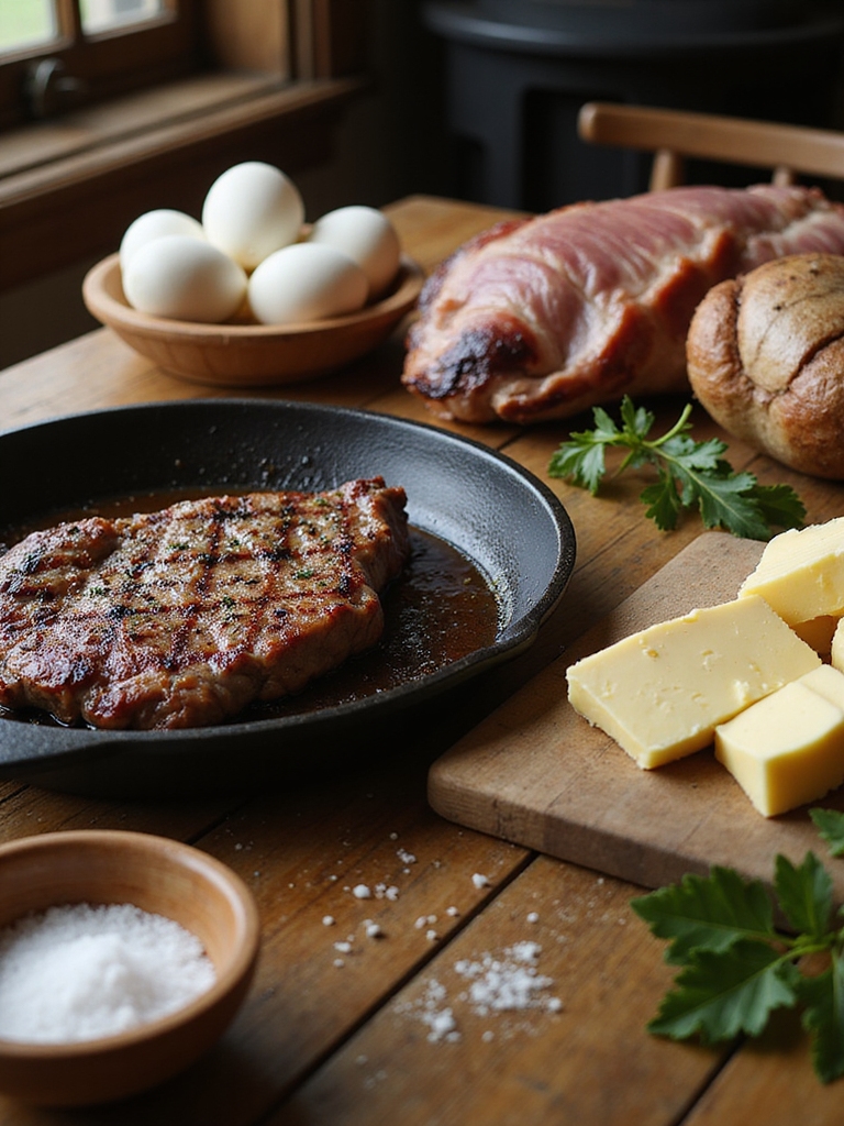 eat salted meat hydrate rest