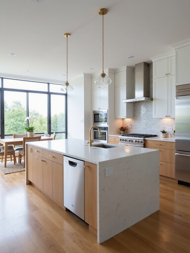 efficient flow focused kitchen layout