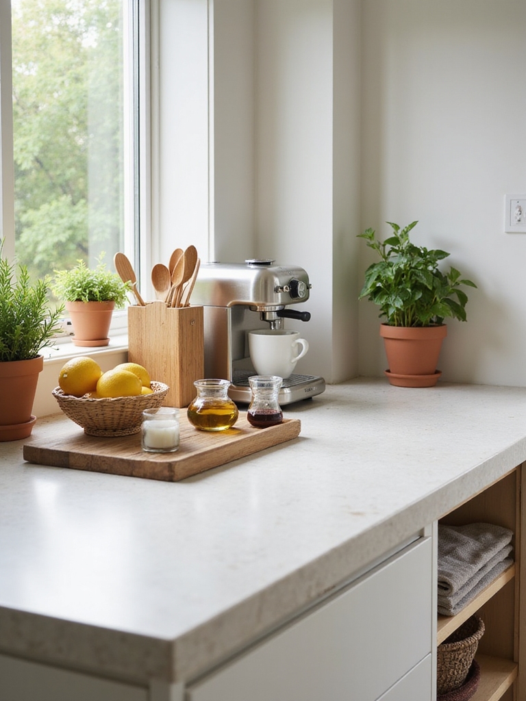 efficient stylish countertop organization