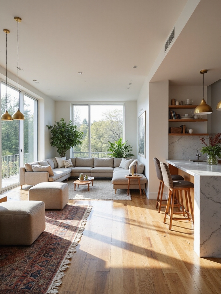 farmhouse friendly kitchen layout trio