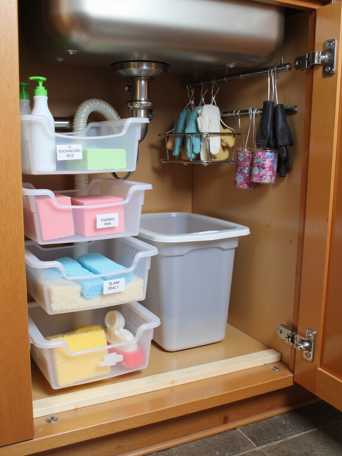 farmhouse under sink organizing essentials