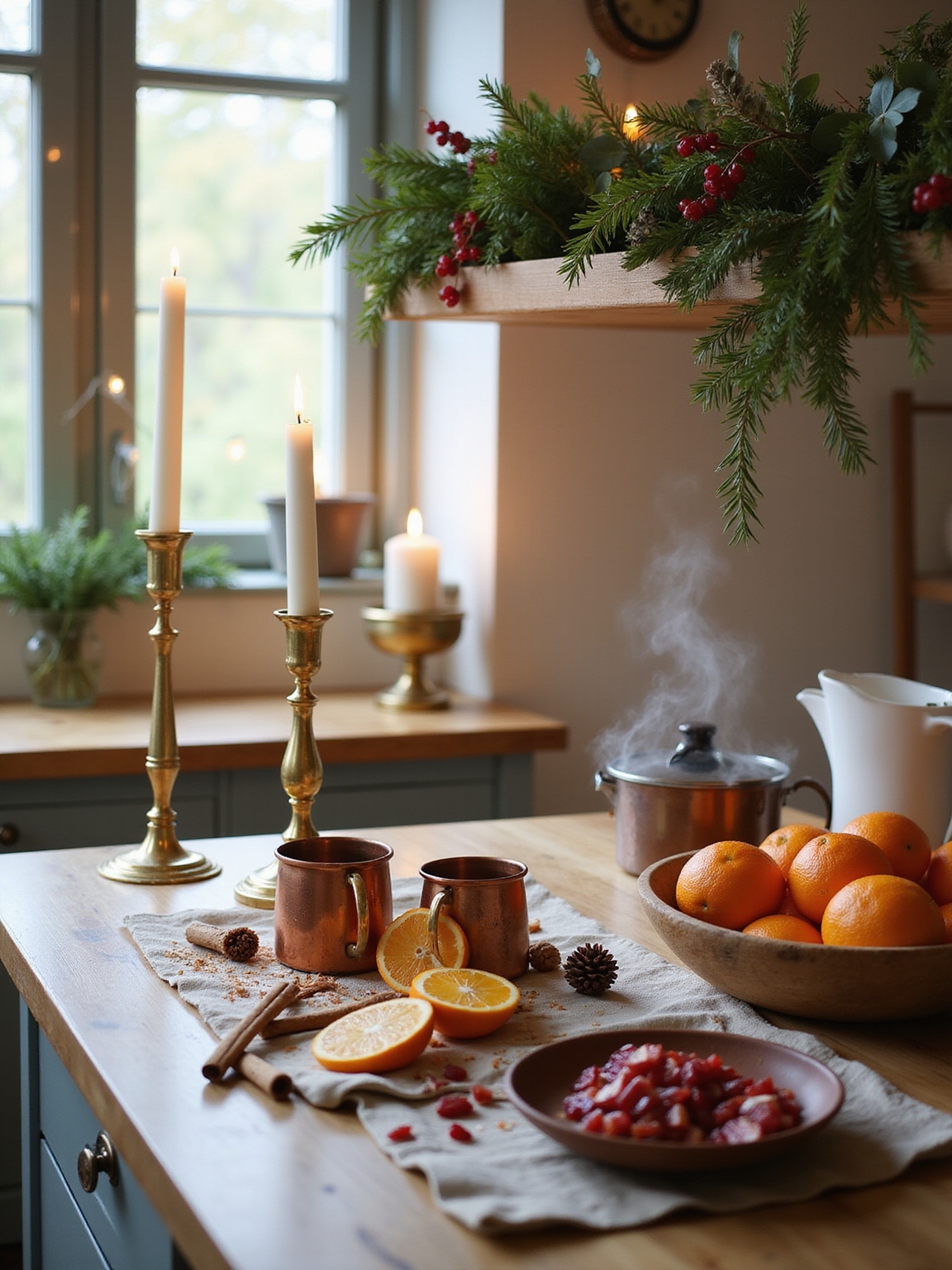 festive christmas kitchen decorations