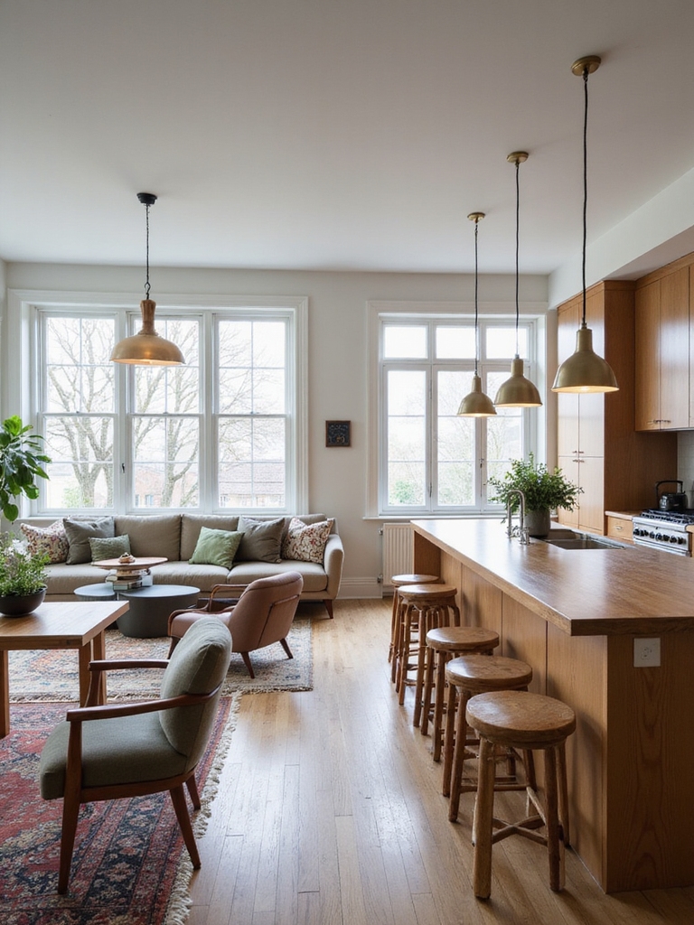 flexible mixed seating for entertaining