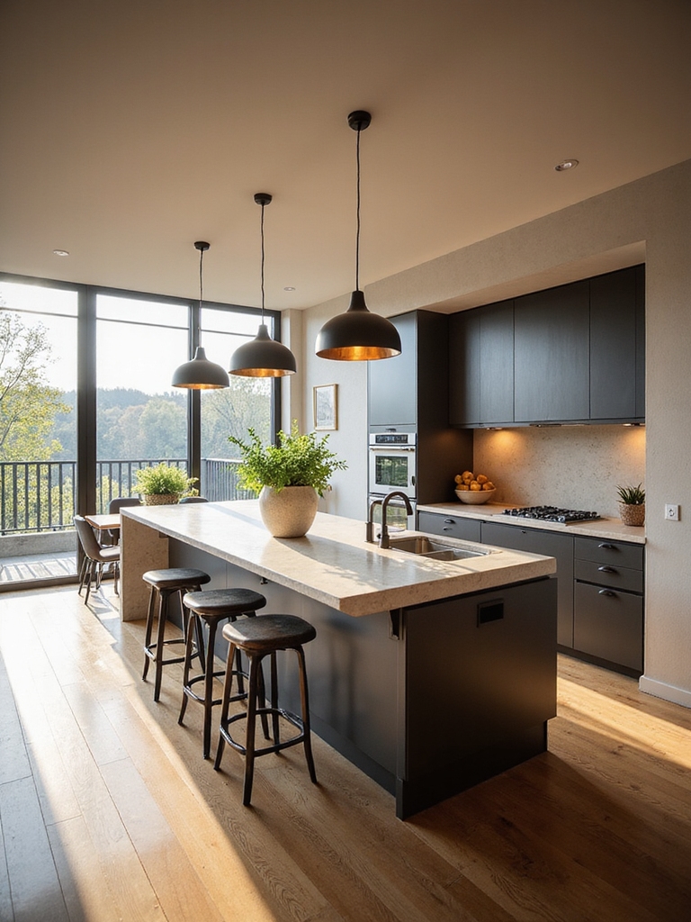 floating countertop visual divider