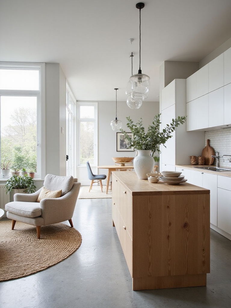gathering friendly open plan kitchen living
