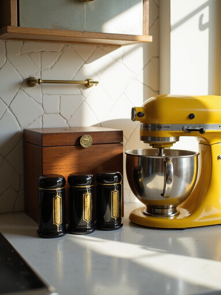 geometric lighting chrome teak