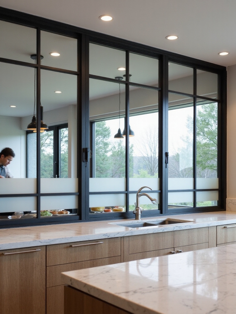 glass dividers for balanced visibility