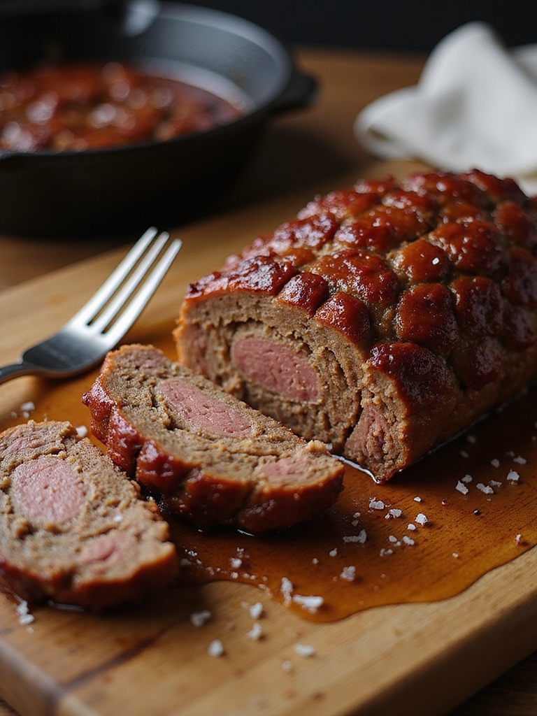 hearty browned crusted meatloaf