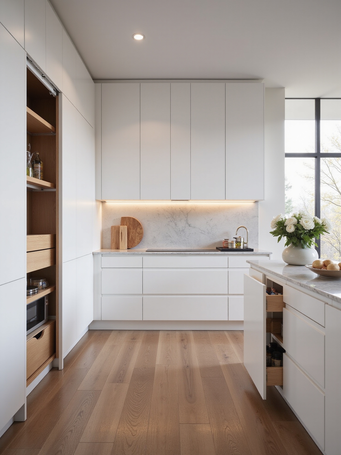 hidden vertical pullout storage