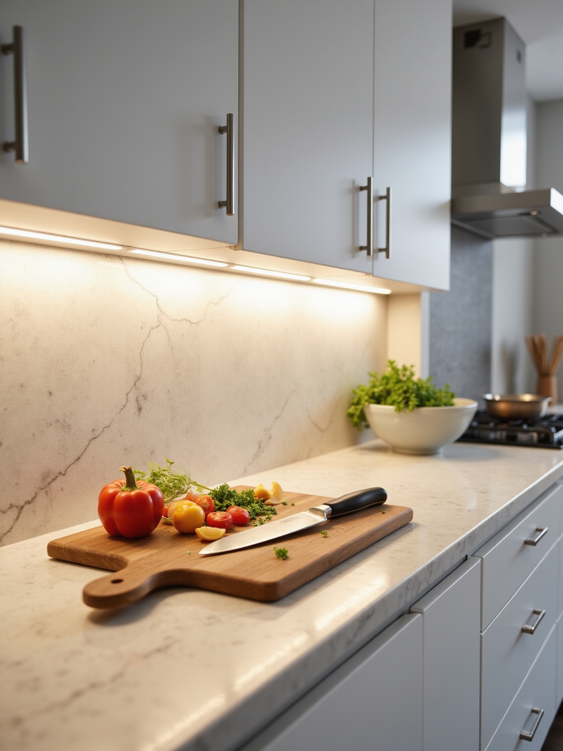 ideal kitchen prep lighting placement