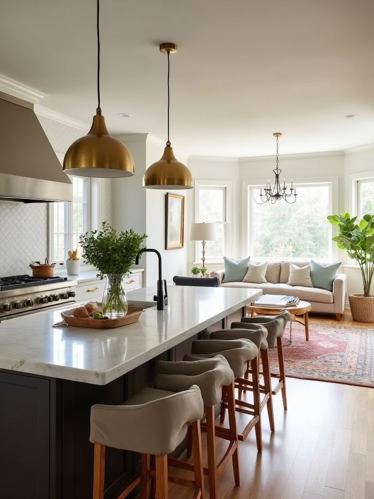 island positioned for social cooking