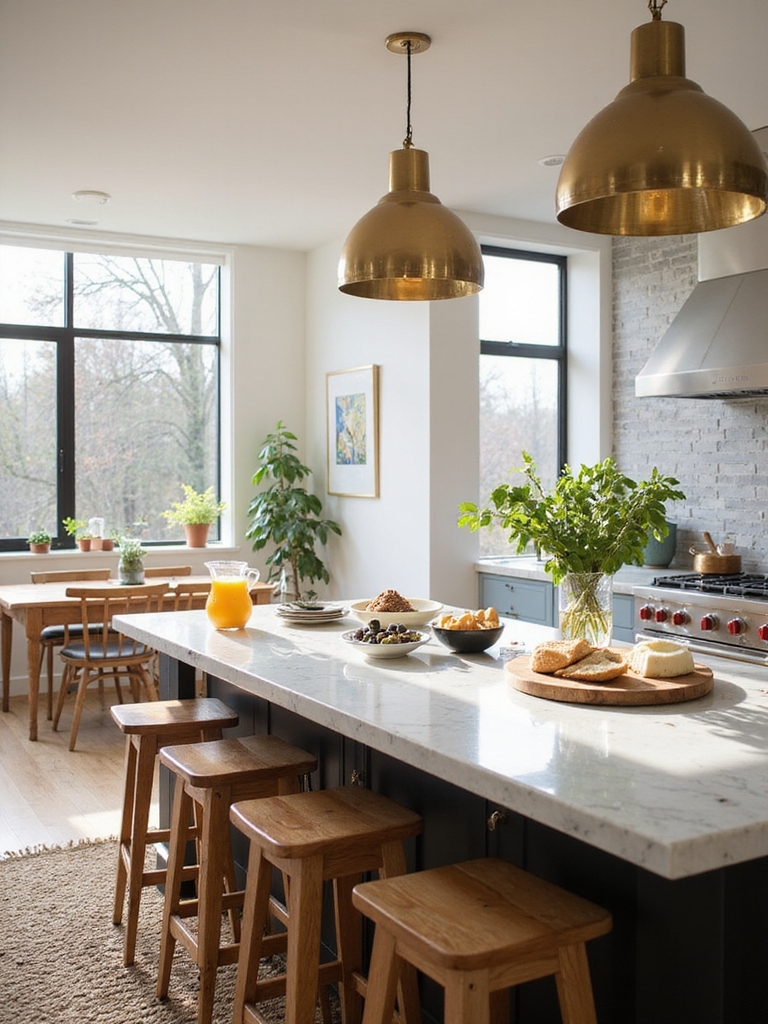 island seating for lingering conversation