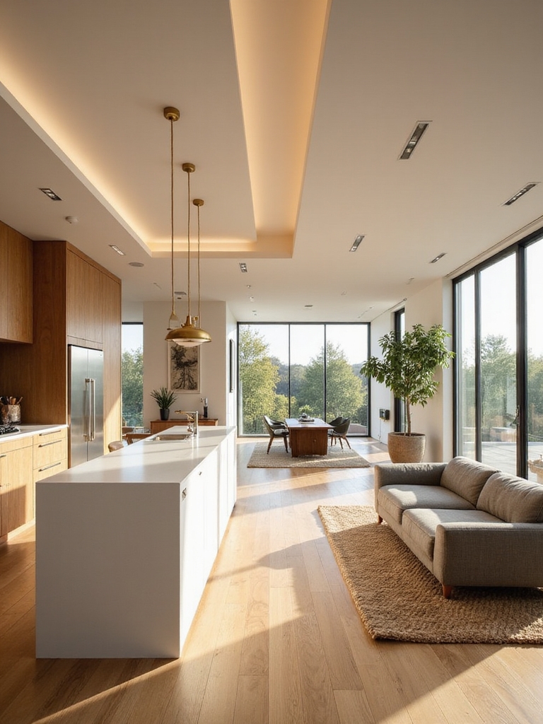 layered lighting varied surfaces