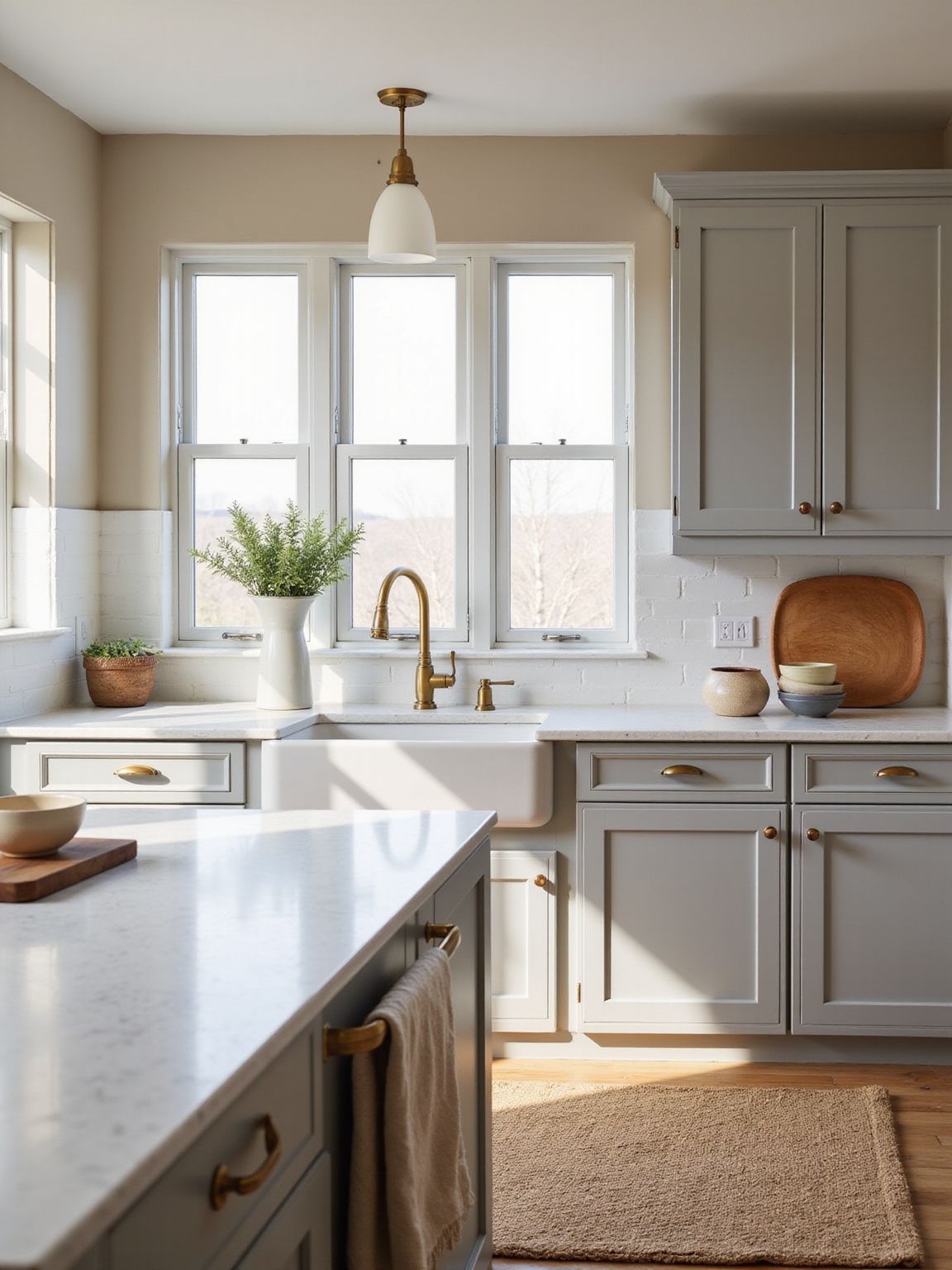 layered warm and cool neutrals