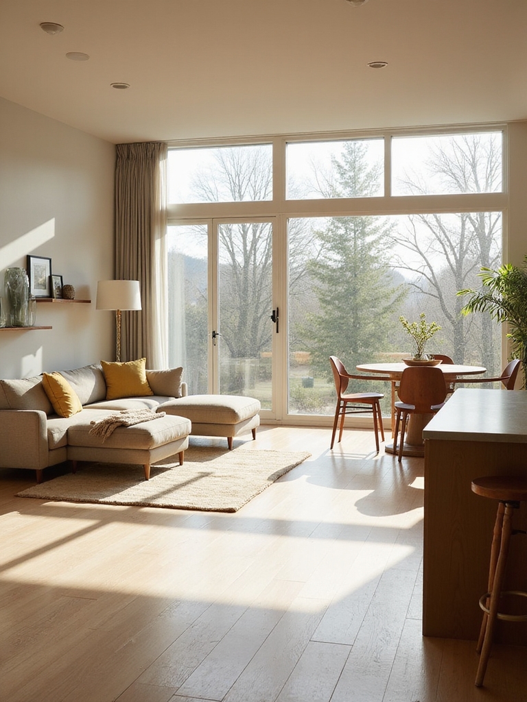 low furniture preserves daylight paths