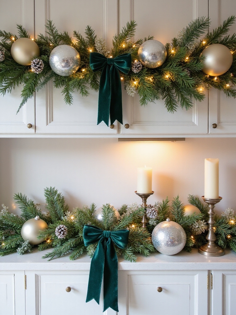 luxurious above cabinet holiday display