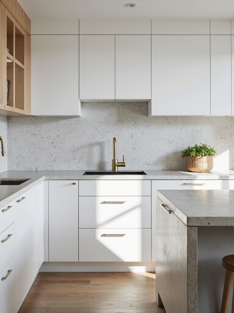 matte and glossy mixed cabinetry