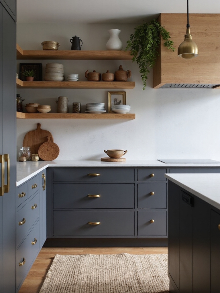 matte cabinets with tactile hardware