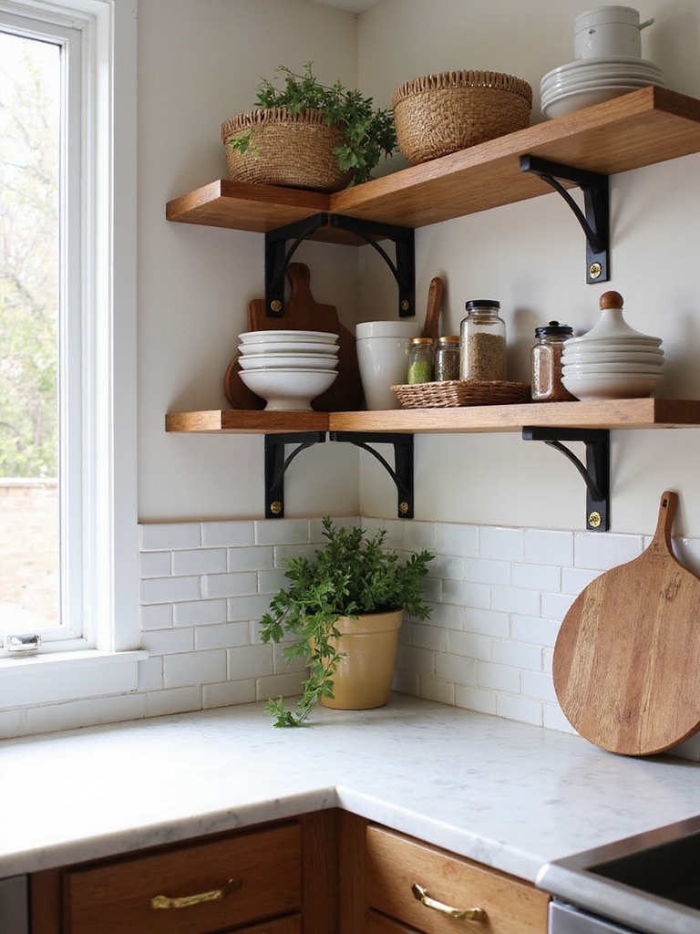 maximizing corner kitchen shelves