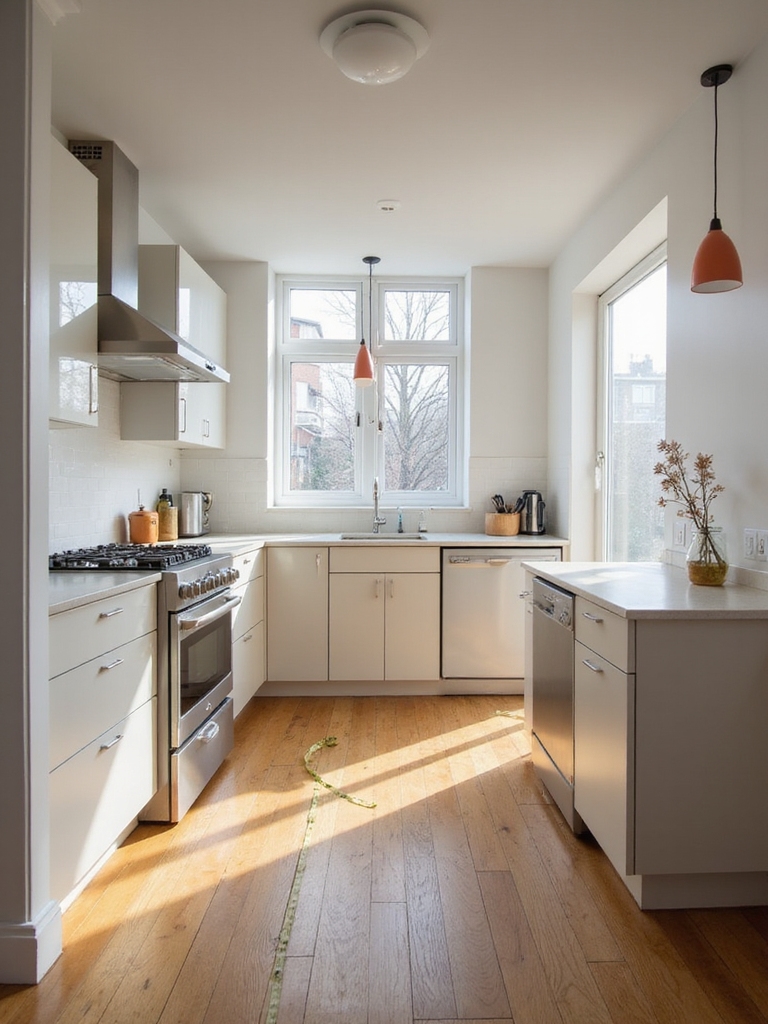 measure sink stove fridge movement