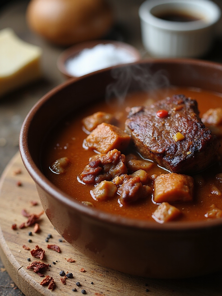 meaty fatty boldly seasoned chili