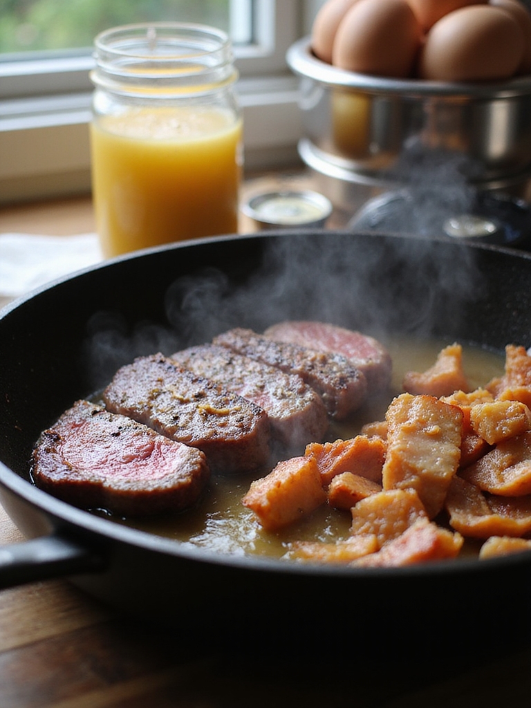 minimal fatty meat only breakfast