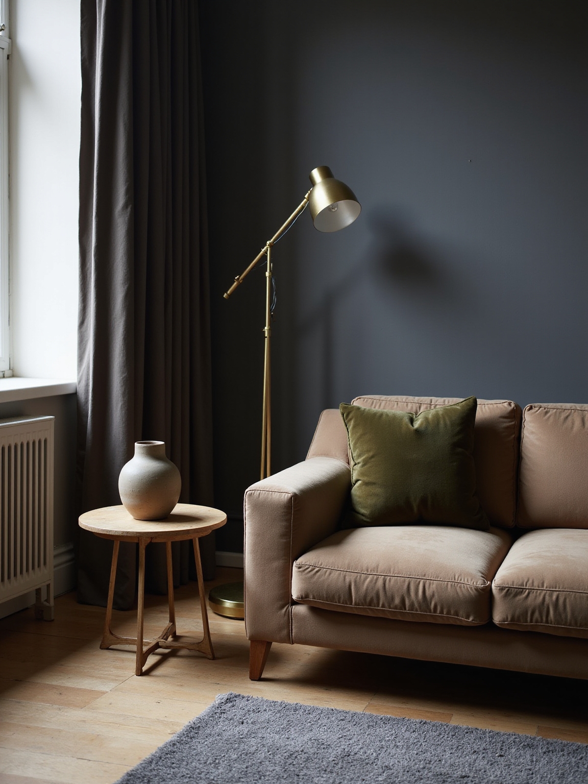 moody warm greige olive