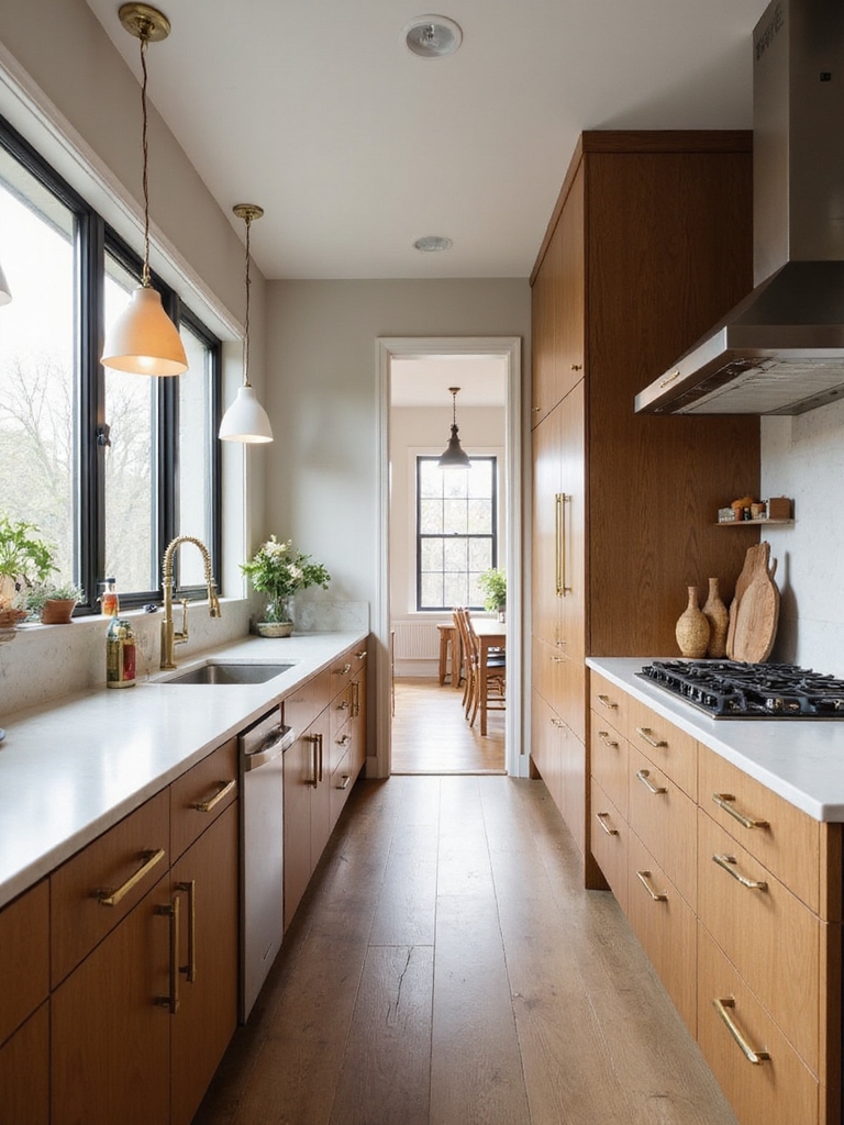 narrow galley kitchen makeover