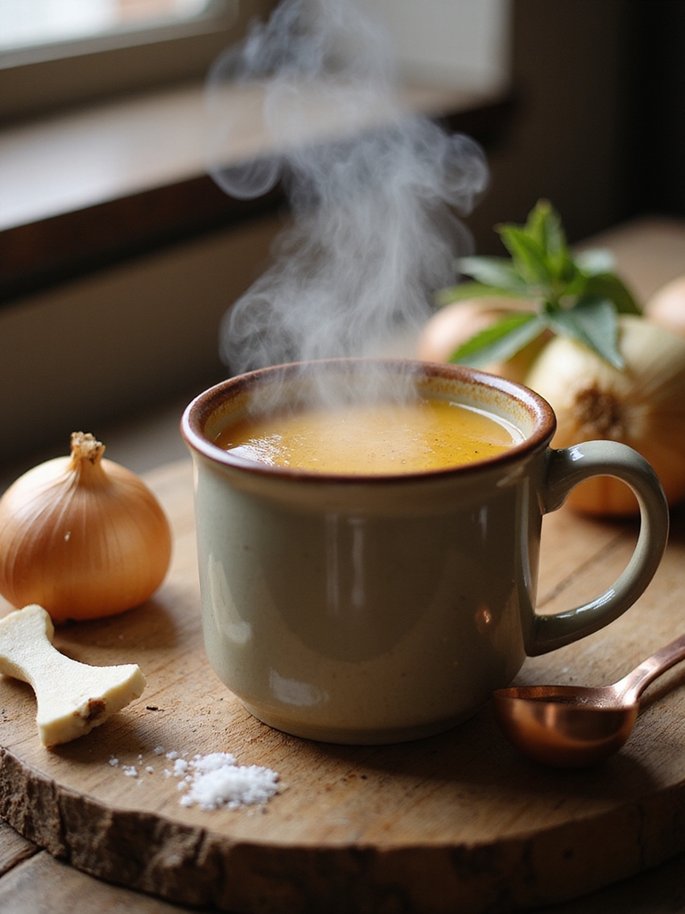 nourishing slow simmered roasted bone broth