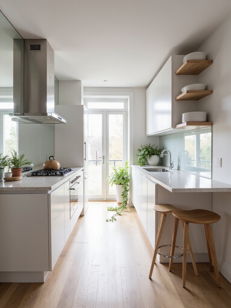 open light clutter free kitchen