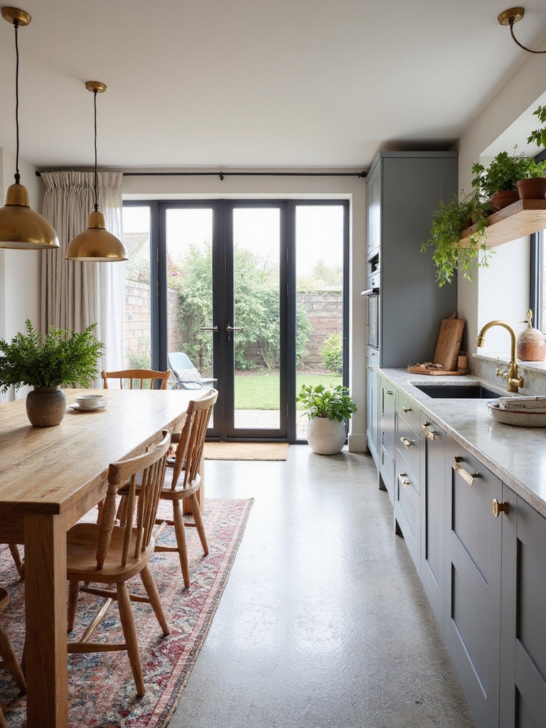 open plan kitchen diner layouts