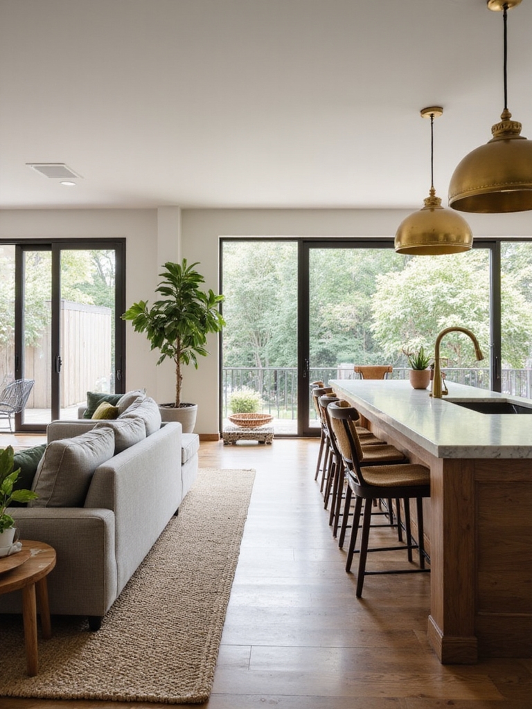 open sightlines curated transitional flow