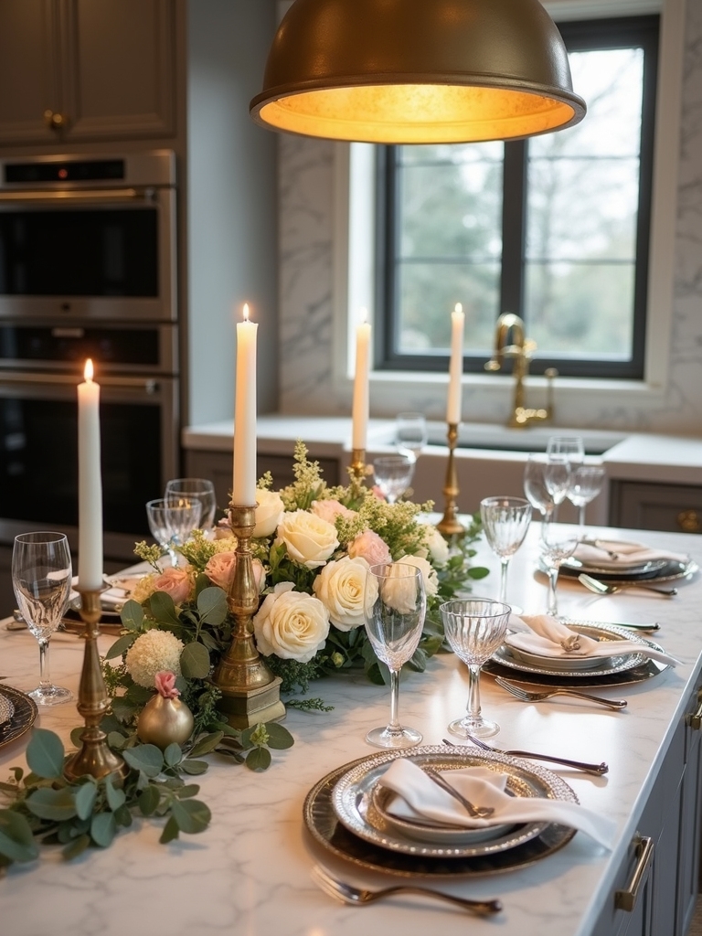 opulent kitchen island centerpieces