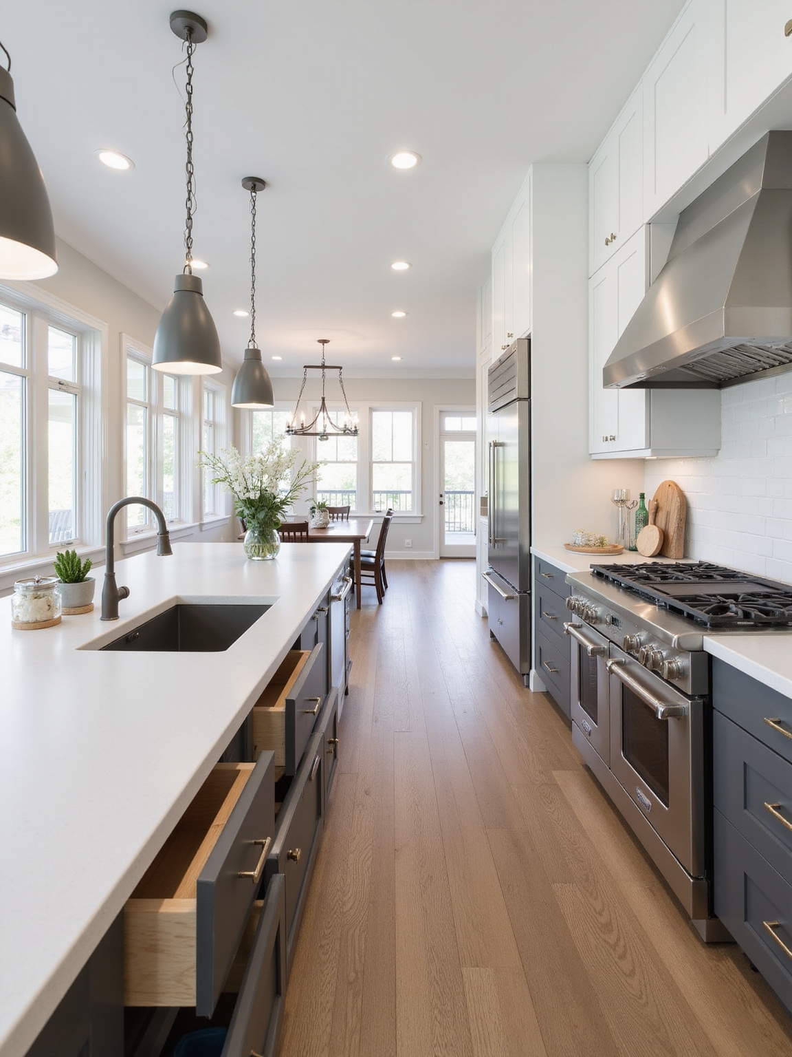 practical kitchen clearance and flow