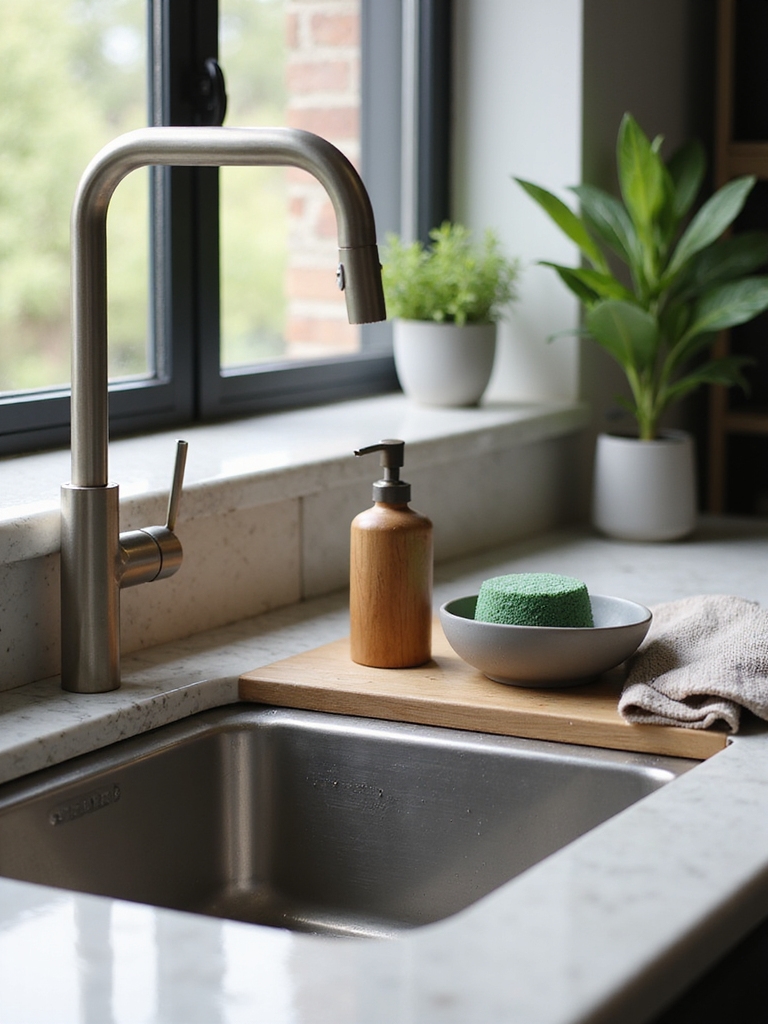 pristine sleek kitchen sink