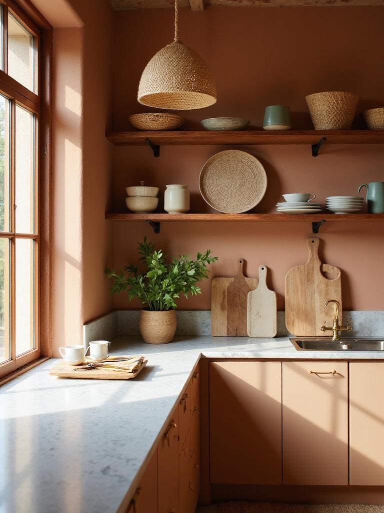 relaxed luxe boho kitchen